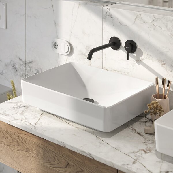 Geberit Variform lavoar 55x40 cm dreptunghiular de blat alb luciu 500.779.01.2