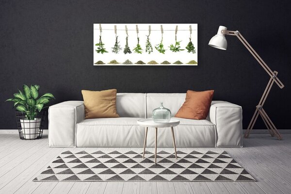 Tablou pe panza canvas Flori Floral Verde Violet
