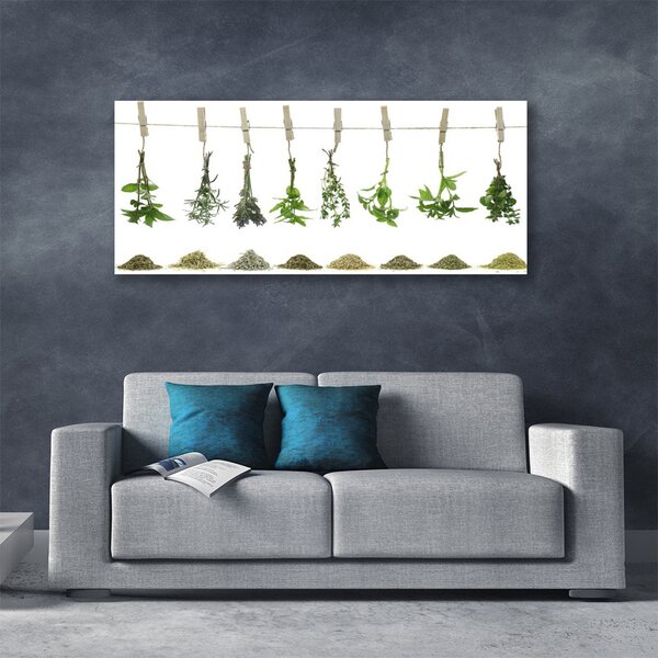 Tablou pe panza canvas Flori Floral Verde Violet