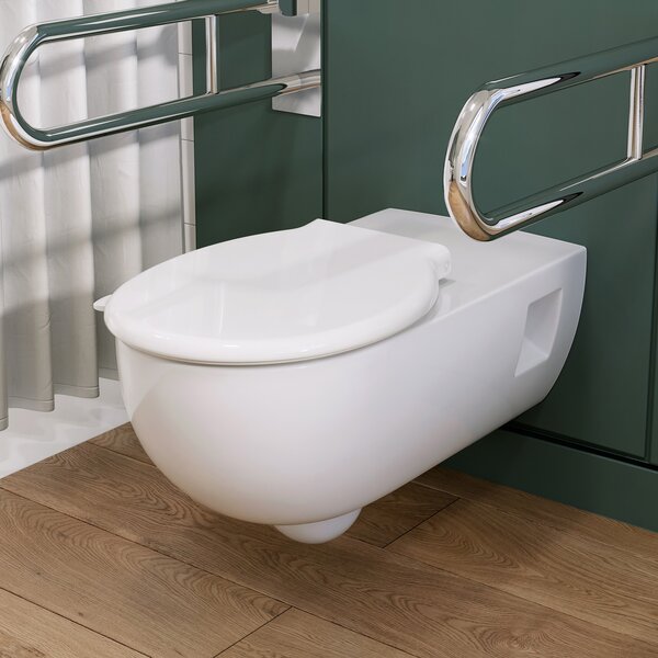 Geberit Selnova Comfort vas wc agăţat fără margine pentru persoane cu dizabilități alb lucios 500.693.01.7