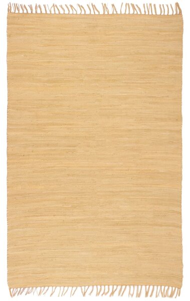 Covor Chindi țesut manual, bumbac, 160 x 230 cm, bej