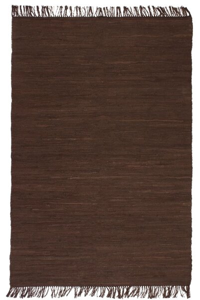 Covor Chindi țesut manual, bumbac, 120 x 170 cm, maro