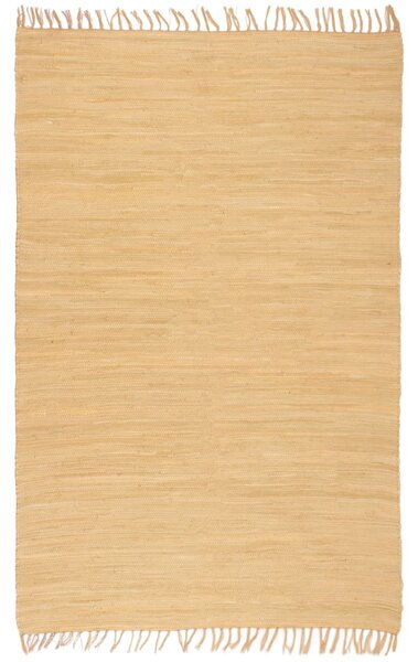 Covor Chindi țesut manual, bumbac, 120 x 170 cm, bej