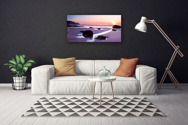 Tablou pe panza canvas Plaja Peisaj Purple