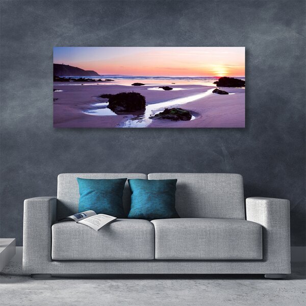Tablou pe panza canvas Plaja Peisaj Purple