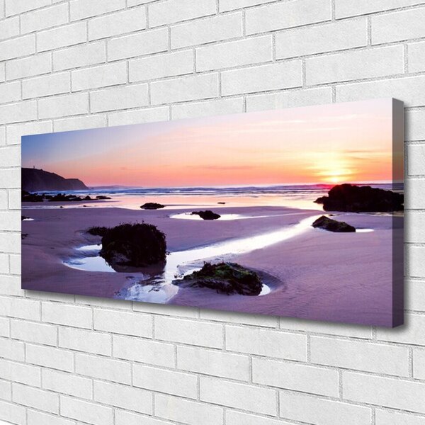 Tablou pe panza canvas Plaja Peisaj Purple