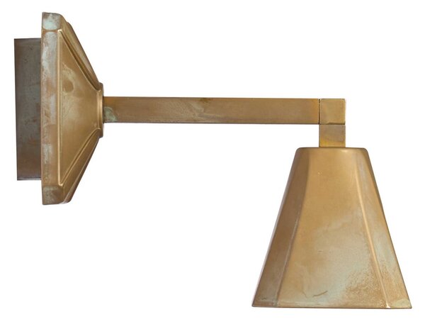 Moretti Luce Aplică de perete cu LED Silva Frame, adâncime 22 cm, alamă antică, IP65, Bronz / Alamă Veche, Alamă, Casă de țară / Rustic