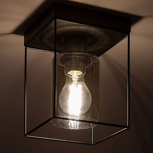 Rabalux Chadwick lampă de tavan 1x25 W negru-fumuriu 71031