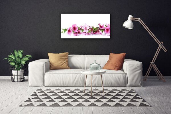 Tablou pe panza canvas Flori Floral Roz Verde