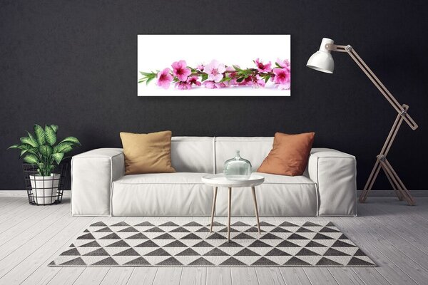 Tablou pe panza canvas Flori Floral Roz Verde
