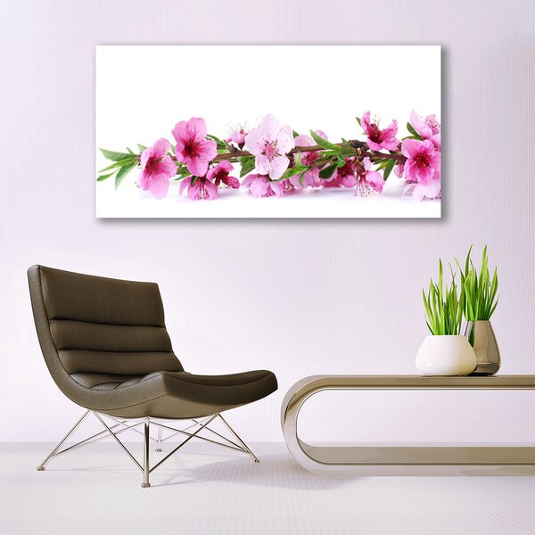 Tablou pe panza canvas Flori Floral Roz Verde