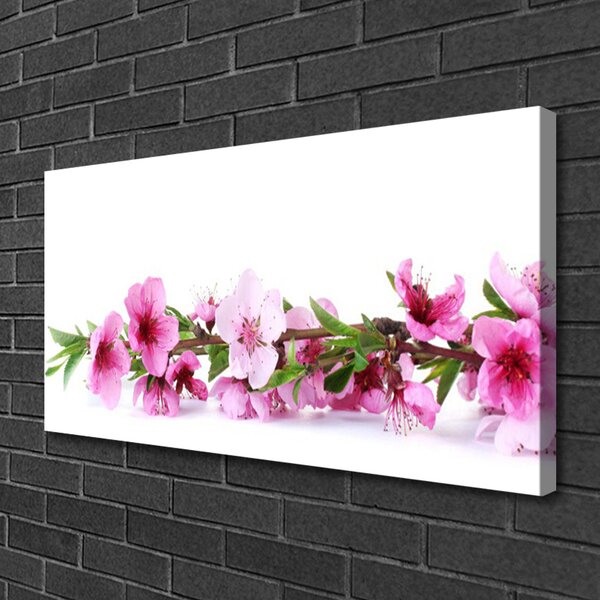 Tablou pe panza canvas Flori Floral Roz Verde