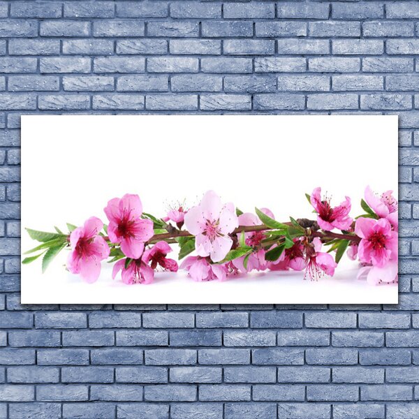 Tablou pe panza canvas Flori Floral Roz Verde