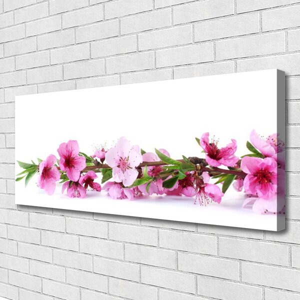 Tablou pe panza canvas Flori Floral Roz Verde