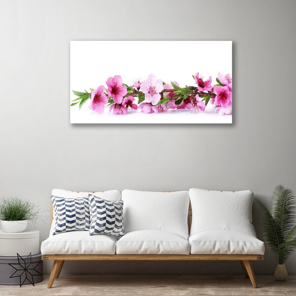 Tablou pe panza canvas Flori Floral Roz Verde