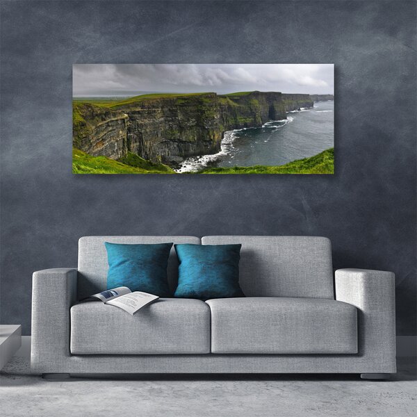 Tablou pe panza canvas Golful Peisaj Gri Verde