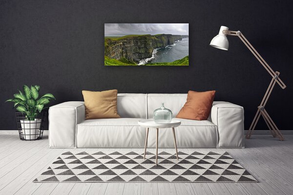 Tablou pe panza canvas Golful Peisaj Gri Verde