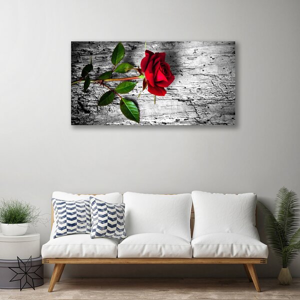 Tablou pe panza canvas Rose Floral Roșu Verde