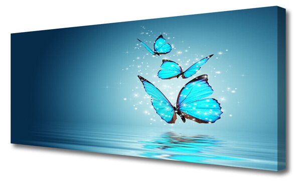 Tablou pe panza canvas Fluturi Art Albastru