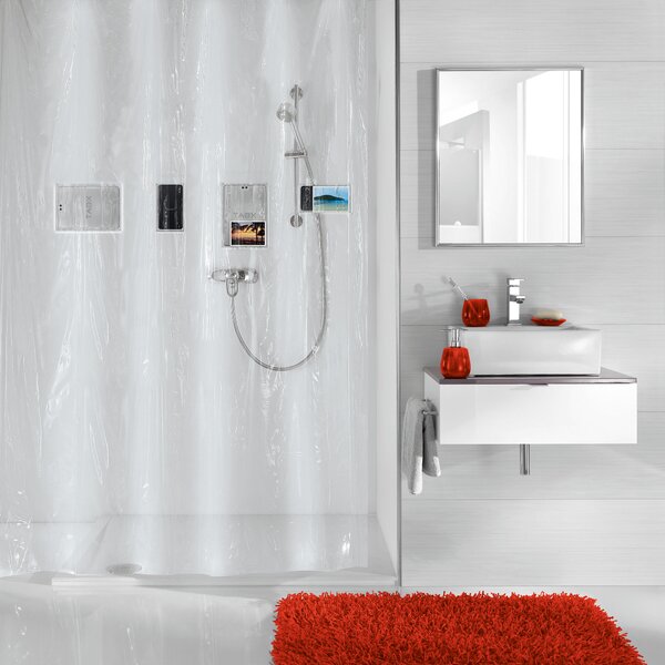 Kleine Wolke Pocket perdea de duș 200x180 cm transparent-alb 7823116305