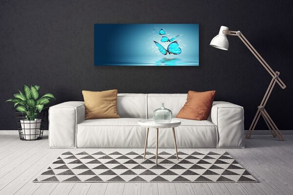 Tablou pe panza canvas Fluturi Art Albastru