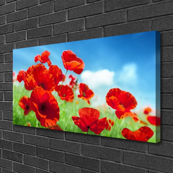 Tablou pe panza canvas Maci Floral Red