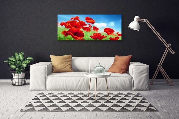 Tablou pe panza canvas Maci Floral Red