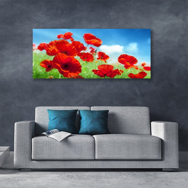 Tablou pe panza canvas Maci Floral Red