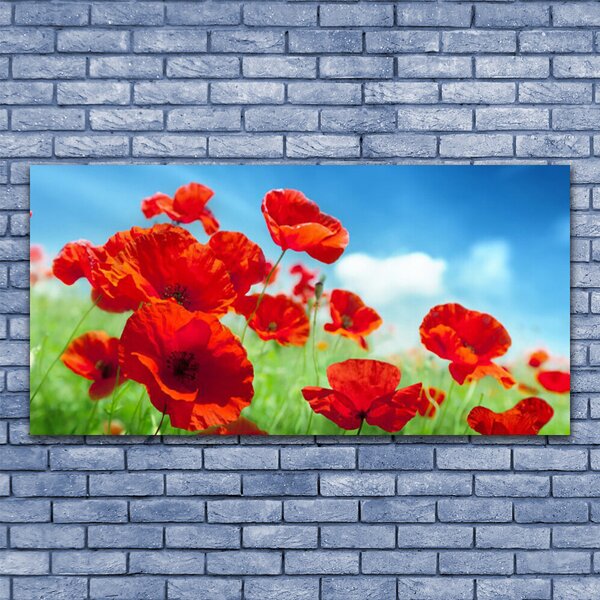 Tablou pe panza canvas Maci Floral Red