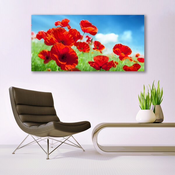 Tablou pe panza canvas Maci Floral Red