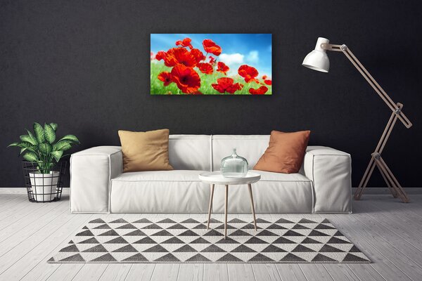 Tablou pe panza canvas Maci Floral Red
