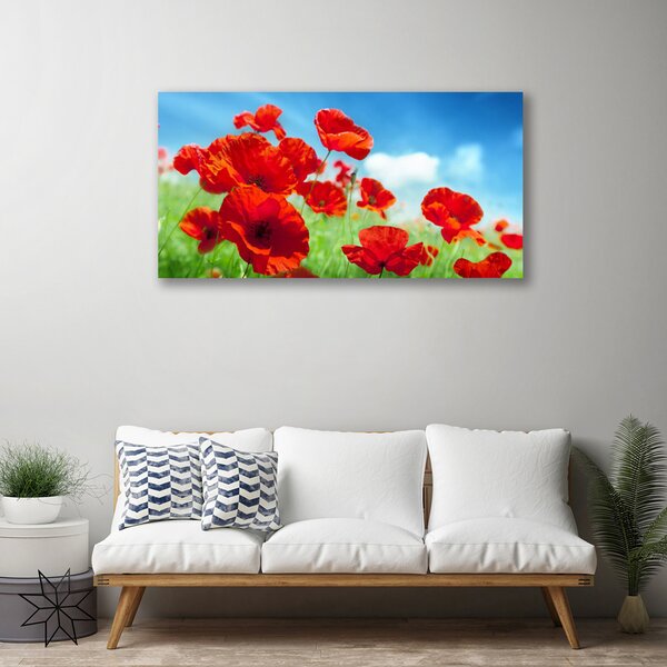 Tablou pe panza canvas Maci Floral Red