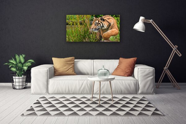 Tablou pe panza canvas Tigru Animale Maro Negru