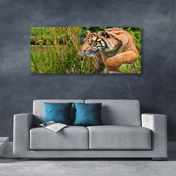 Tablou pe panza canvas Tigru Animale Maro Negru