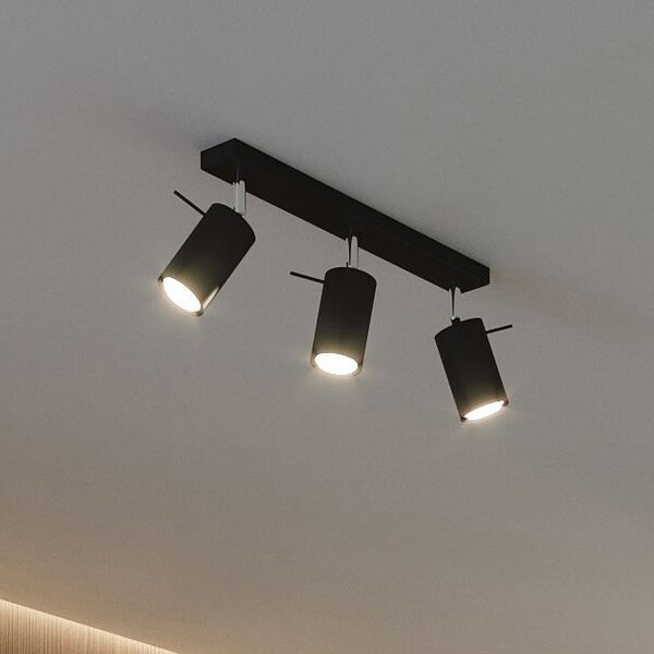 Sollux Lighting Ring lampă de tavan 6x40 W negru SL.0334