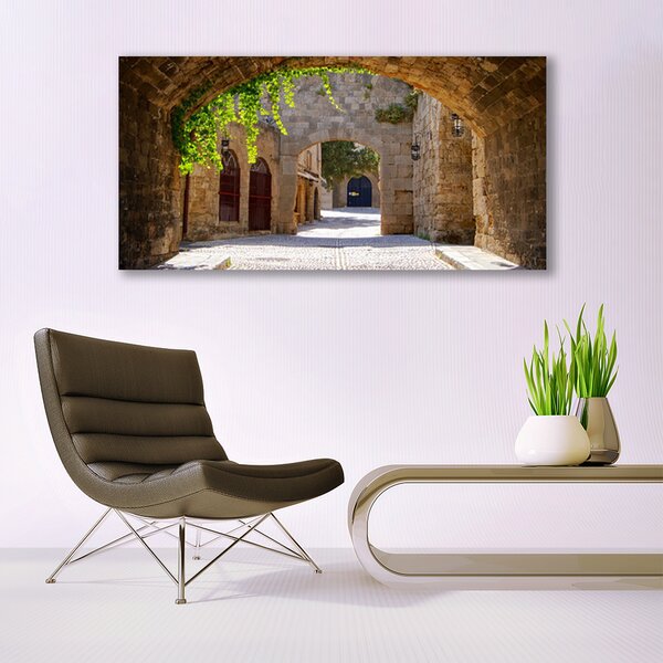 Tablou pe sticla Tunel Arhitectura Maro Gri