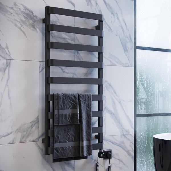 Excellent Meteor calorifer de baie decorativ 85x50 cm negru GREX.ME85.BL