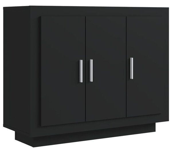 Dulap, negru, 92x35x75 cm, lemn compozit