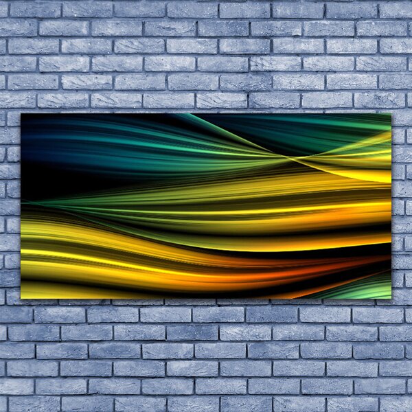 Tablouri acrilice Abstract Art Albastru Galben Negru