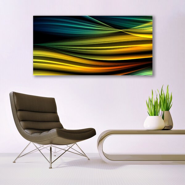 Tablouri acrilice Abstract Art Albastru Galben Negru