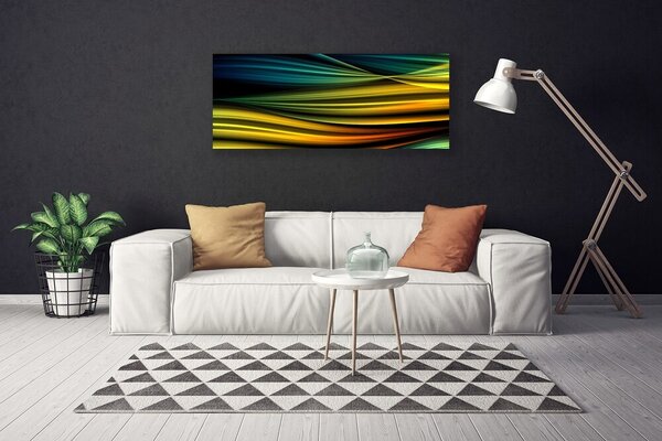 Tablou pe panza canvas Abstract Art Albastru Galben Negru