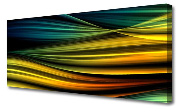 Tablou pe panza canvas Abstract Art Albastru Galben Negru