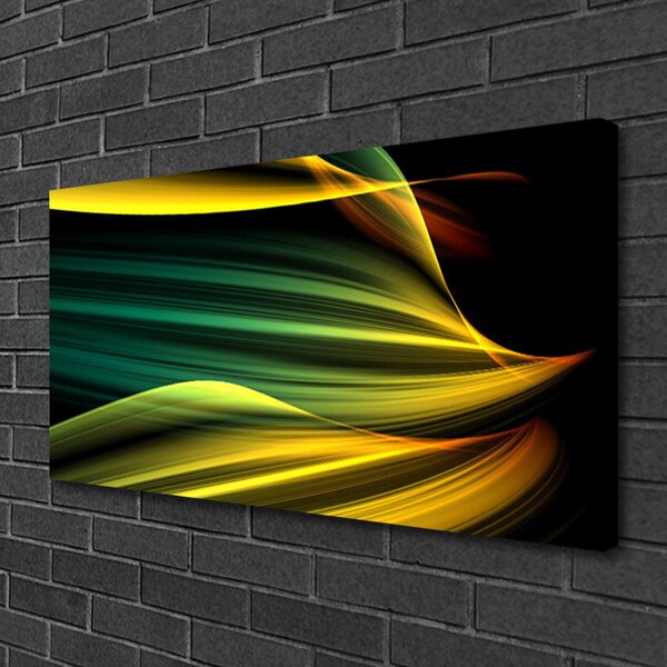 Tablou pe panza canvas Abstract Art Albastru Galben Negru Verde