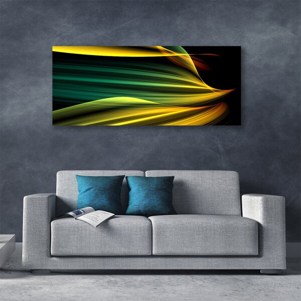 Tablou pe panza canvas Abstract Art Albastru Galben Negru Verde