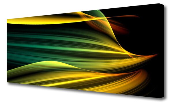 Tablou pe panza canvas Abstract Art Albastru Galben Negru Verde