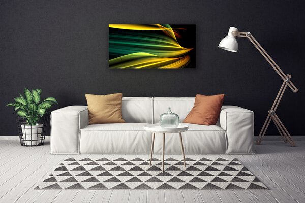 Tablou pe panza canvas Abstract Art Albastru Galben Negru Verde
