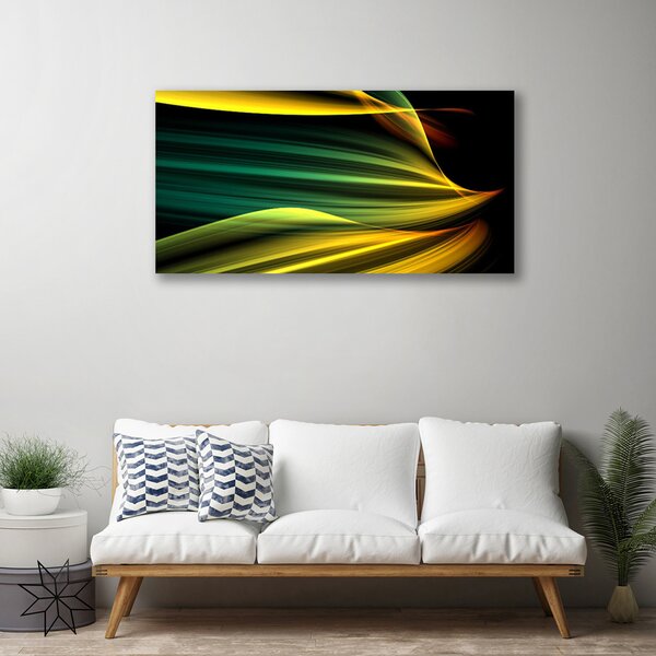 Tablou pe panza canvas Abstract Art Albastru Galben Negru Verde