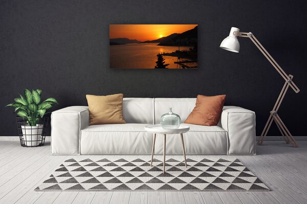 Tablou pe panza canvas Munții Marea Neagră Peisaj Galben