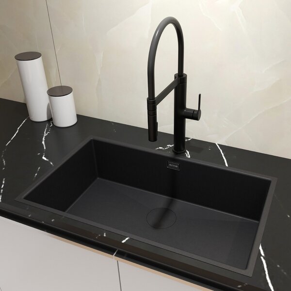 Oltens Hydda chiuveta din otel 76x44 cm negru 71105300