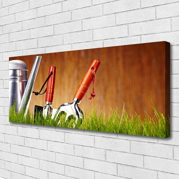 Tablou pe panza canvas Stropitoare Iarbă Art Silver Green